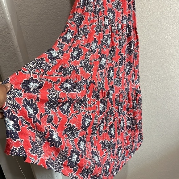 Knox Rose Red Floral Dress Size Medium Cruise wear, nautical, tropical, bright - Picture 8 of 10